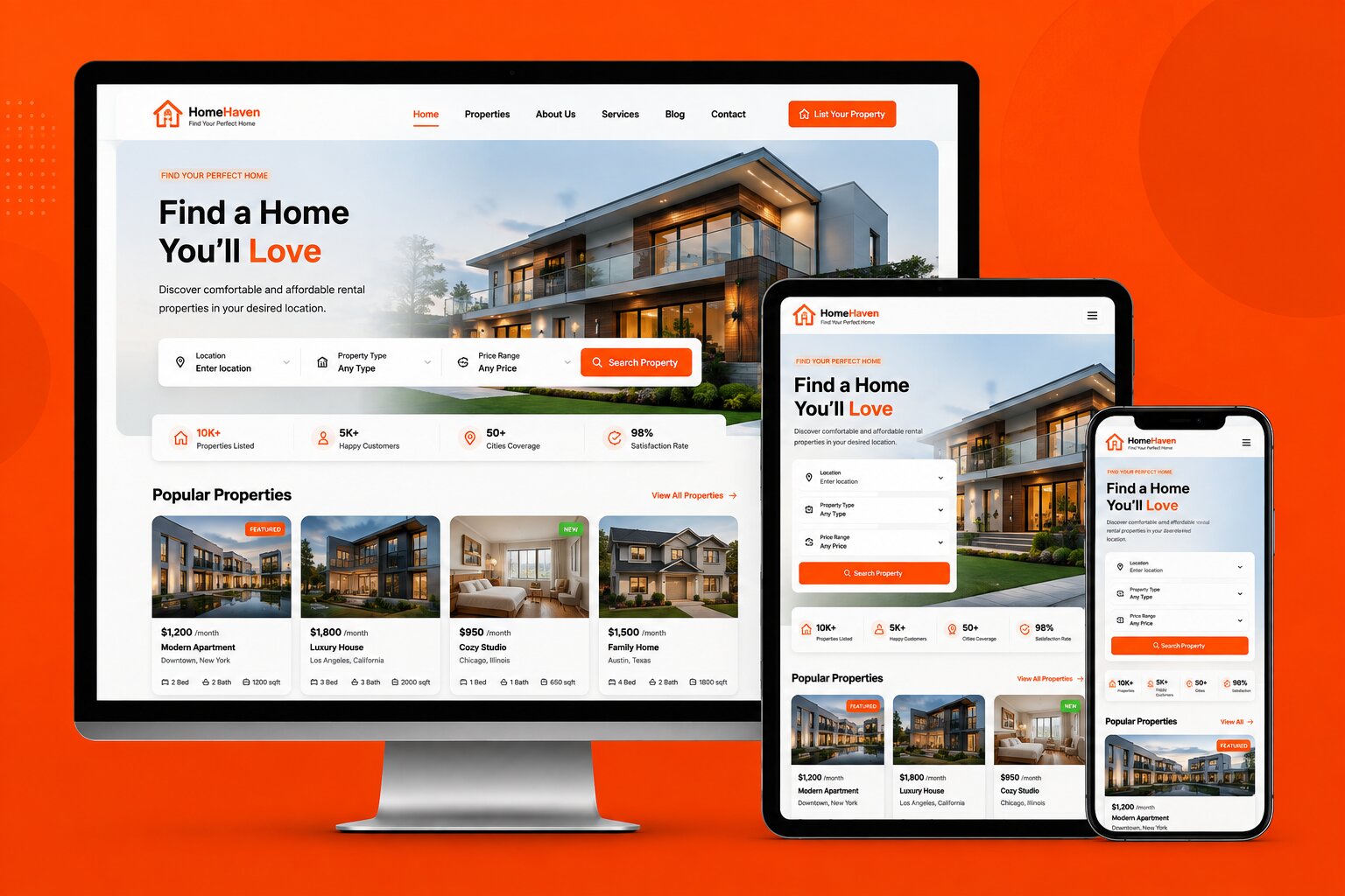 HavenHome — Property Rental Website